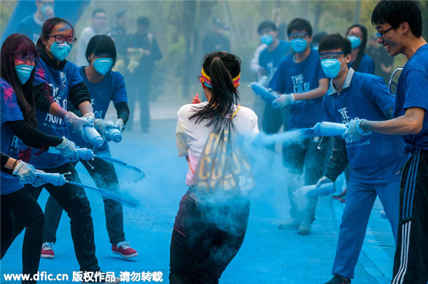 Sea of color at Shenzhen race