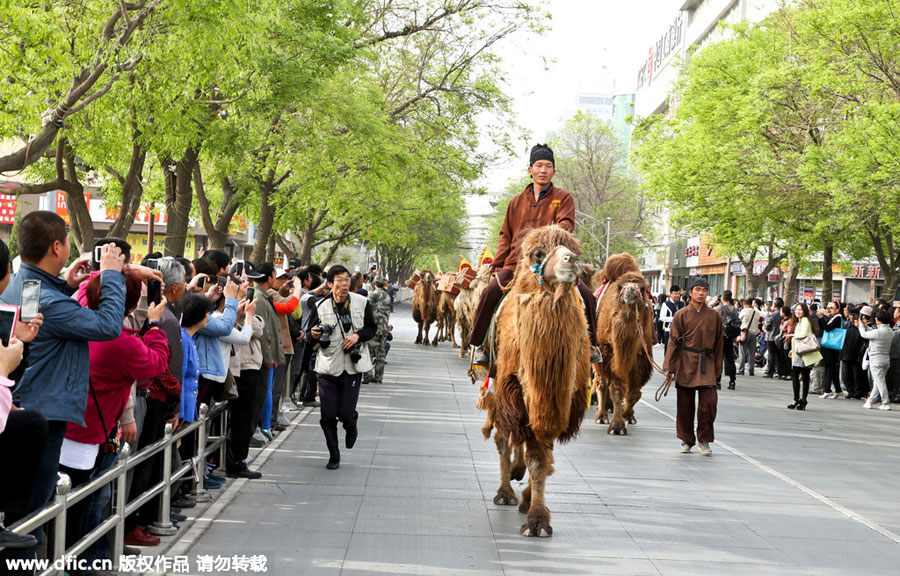 Camel caravan on the Silk Road