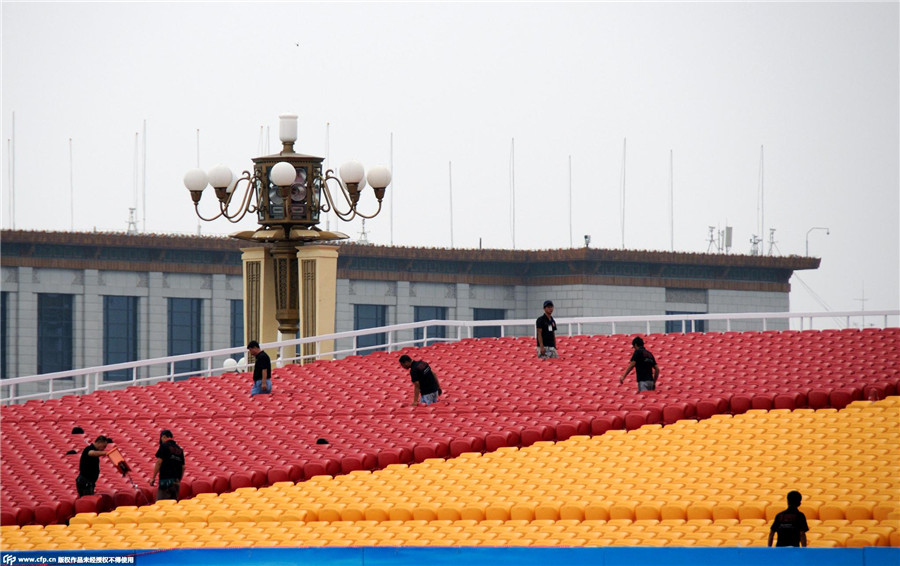 The changing looks of Beijing before V Day parade