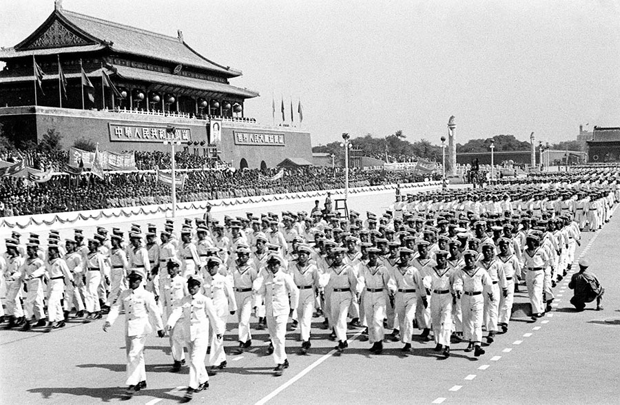 Historical images of military parades