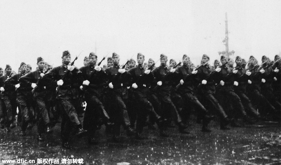 Historical images of military parades