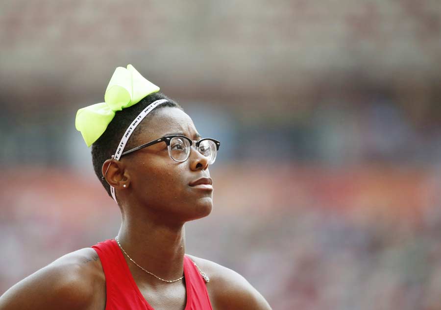 Colorful hairstyles steal the limelight at the Beijing World Championships