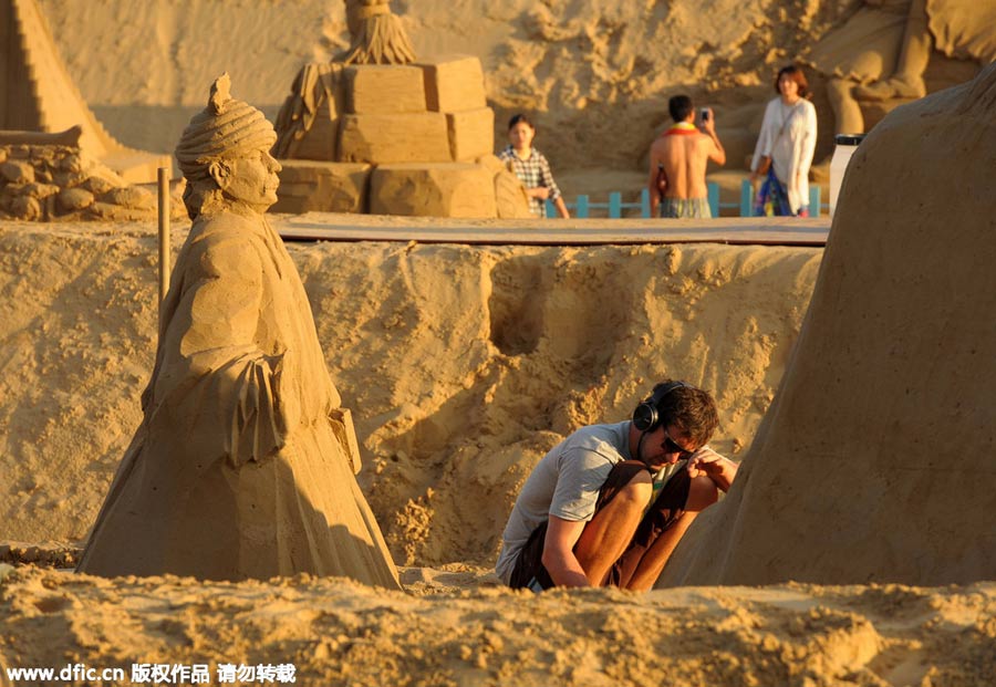 Zhejiang's Zhoushan in full swing for sand sculpture festival