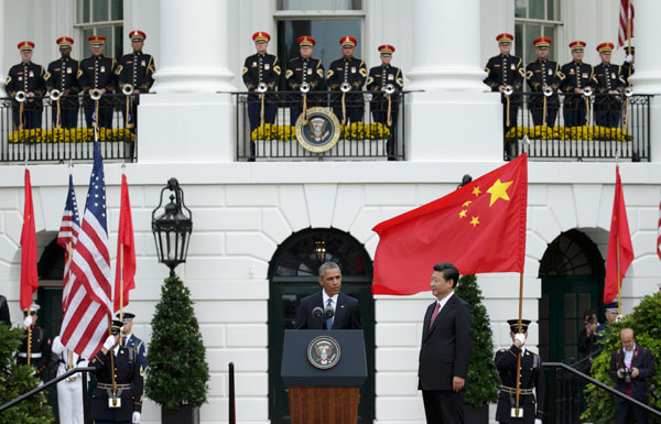 President Obama greets President Xi with <EM>nihao</EM> on state visit