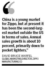 Zippo lights up China expansion