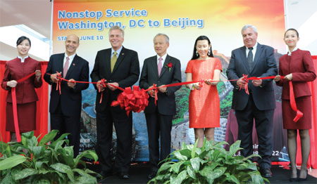 Air China makes maiden direct flight to Washington