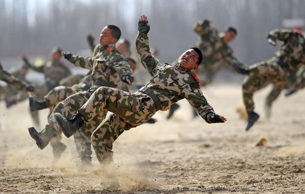 Anti-terror drill staged in NW China
