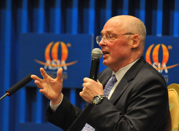 Former US treasury secretary talks at Boao Forum