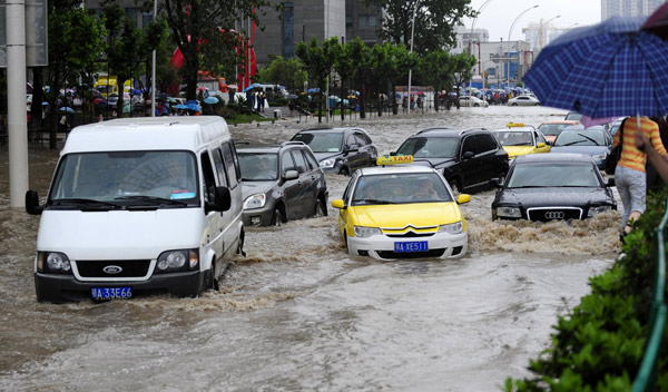 Slack drainage turns cities into lakes