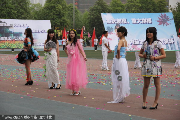 Costume show at university sports meeting