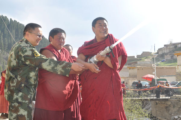 Firemen of faith keep monasteries safe in Tibet