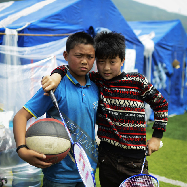 Children in quake-hit areas in Sichuan