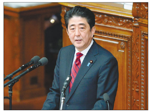 Abe floats hawkish plan