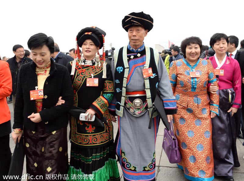 Deputies from ethnic groups at two sessions