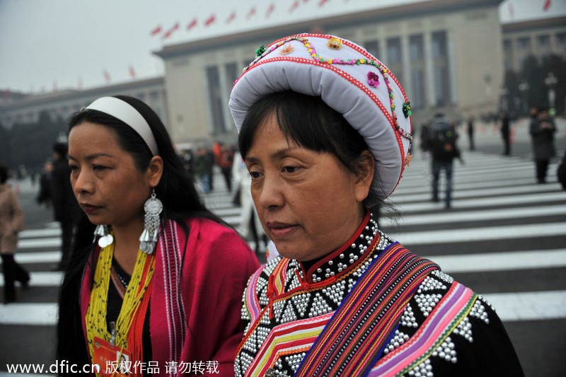 Deputies from ethnic groups at two sessions