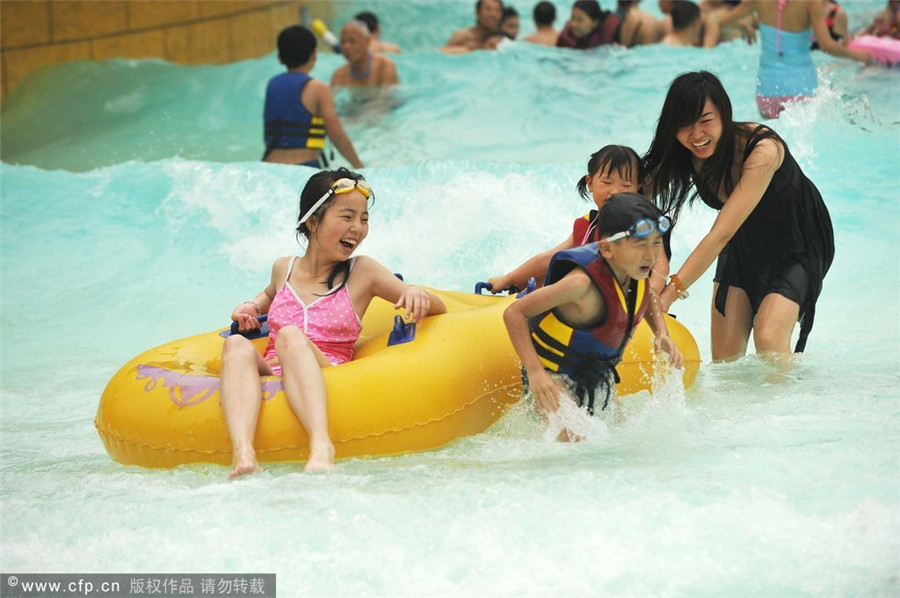 Water fun helps cool off the summer heat