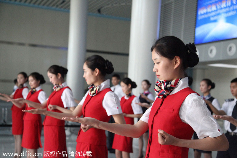 Kung Fu flight attendants train for terror