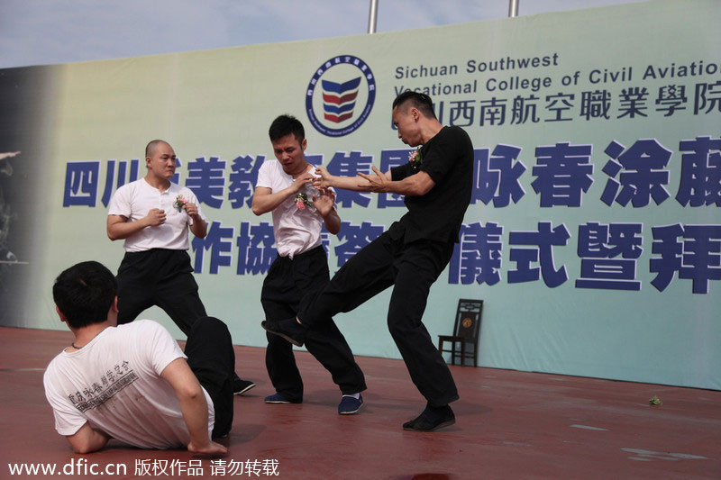 Kung Fu flight attendants train for terror