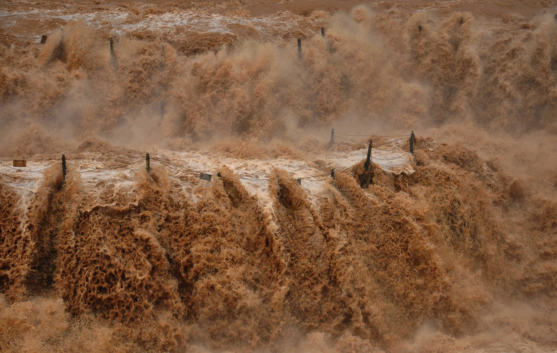 Yellow River churns with seasonal rainfall