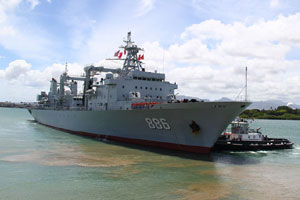 China's ship-borne helicopters in RIMPAC navel drill