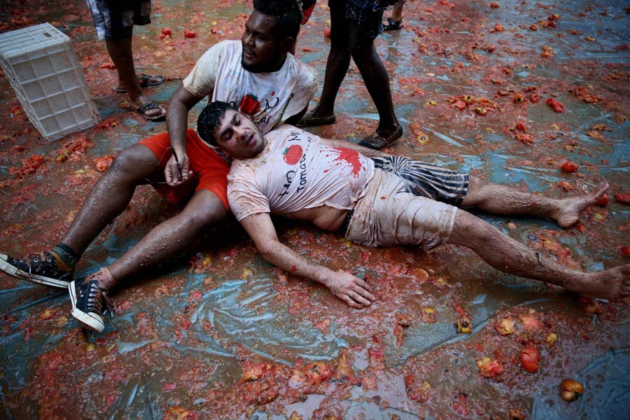 Tomatina joy in Northeast China