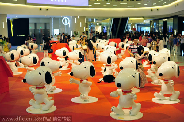 Exhibition in Shanghai celebrating Snoopy's birthday