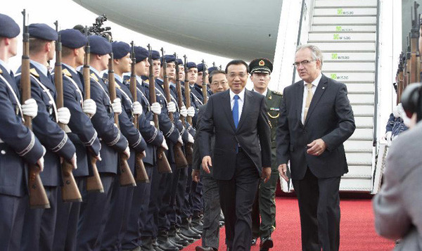 Li arrives in Germany, first leg of Europe trip