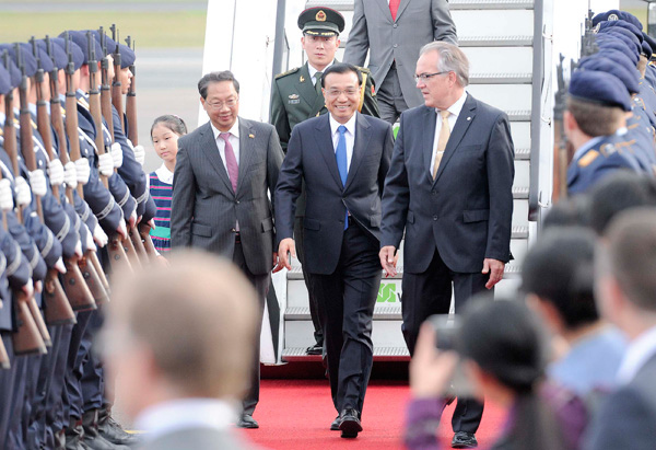 Li arrives in Germany, first leg of Europe trip