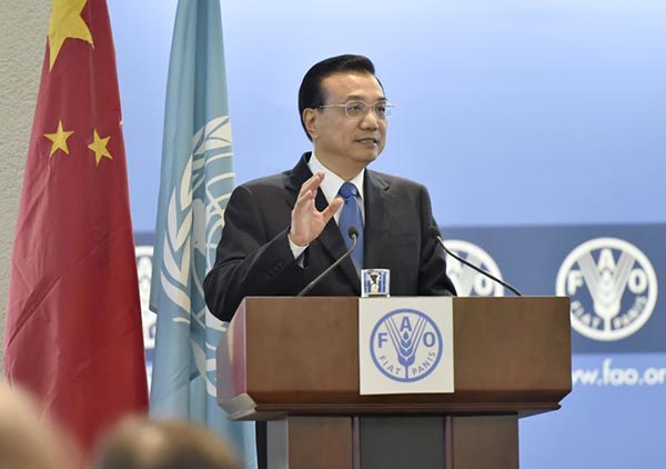 China to donate $50m to FAO