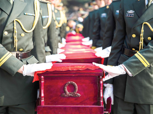 Remains of troops laid to rest