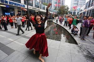 Man joins square dancing team