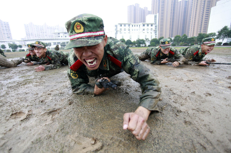 New recruits of frontier defense police