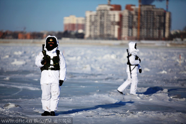 Braving bitter cold for nation’s security