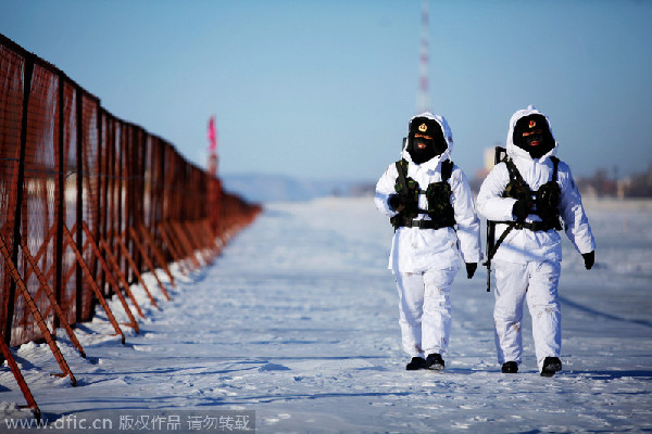 Braving bitter cold for nation’s security