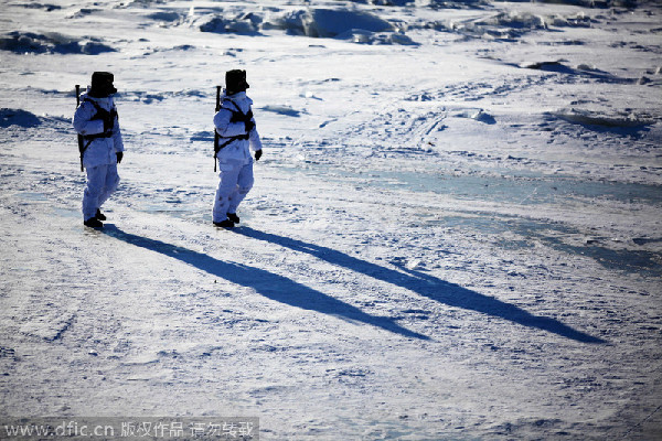 Braving bitter cold for nation’s security