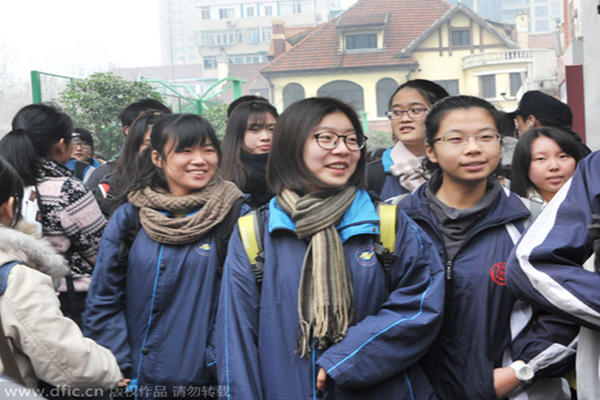 Smiles of relief after exam