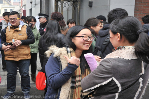 Smiles of relief after exam