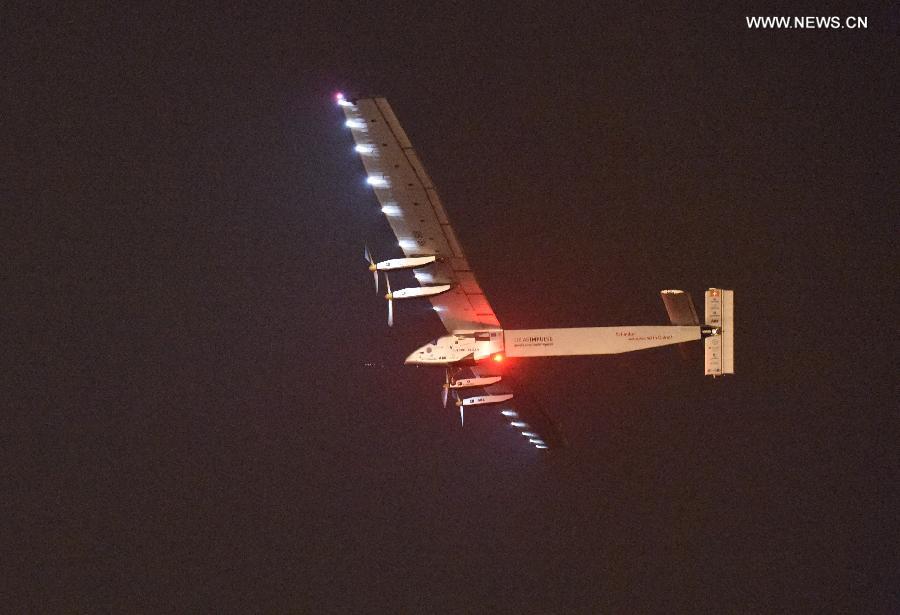 Solar plane departs from China to Hawaii