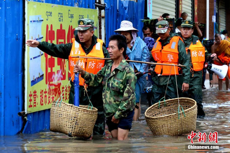 People evacuated after downpour in SW China