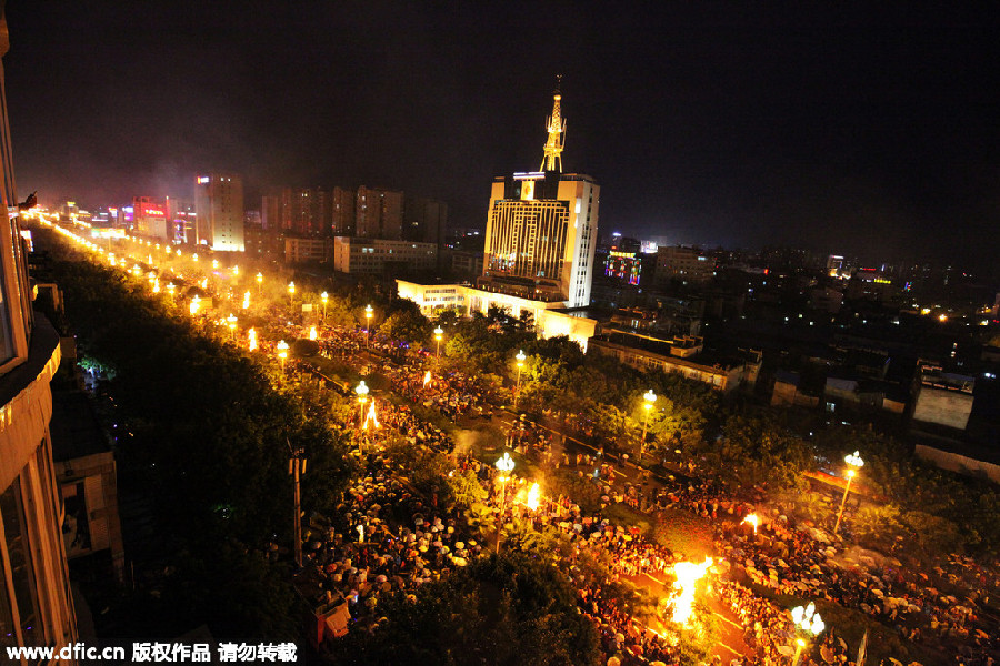 Ethnic groups celebrate the Torch Festival