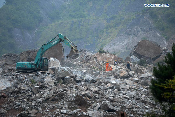 7 dead, 57 missing after NW China landslide