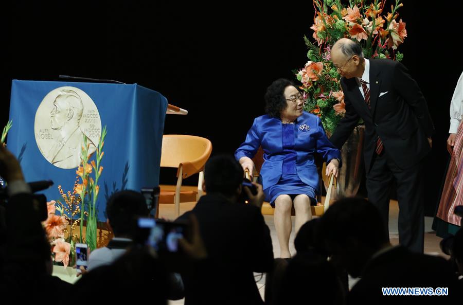 China's Nobel laureate attends lecture in Karolinska Institute