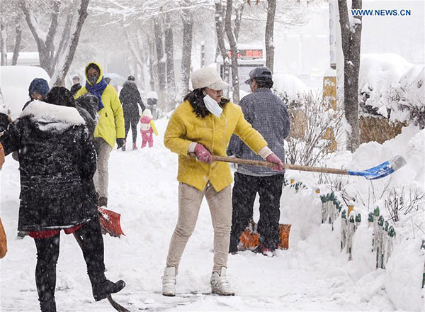 Heavy snow disrupts air traffic, closes schools in Urumqi