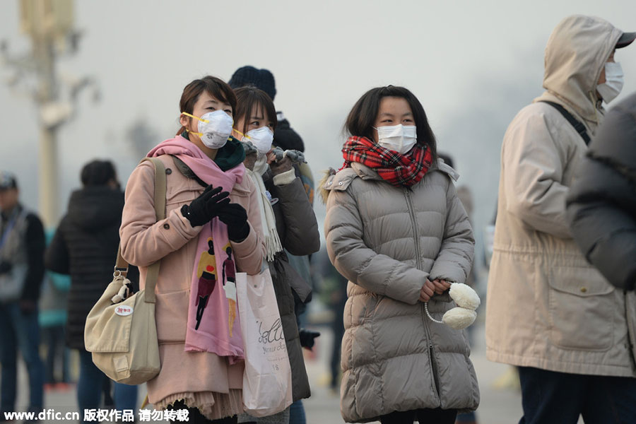 Beijing chokes under red alert smog once again