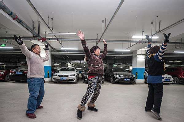 Square dance lovers find underground garage their new stage