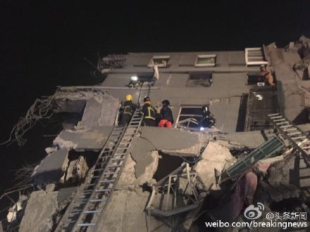 Seven dead, hundreds injured after quake flattens buildings in Taiwan