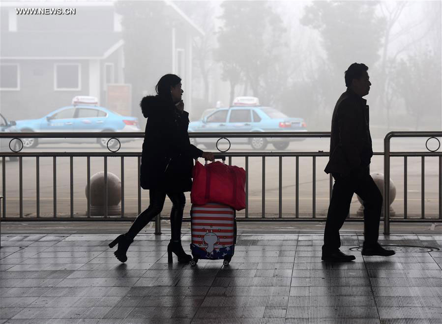 Railway stations witness travle peak as Spring Festival holiday comes to end