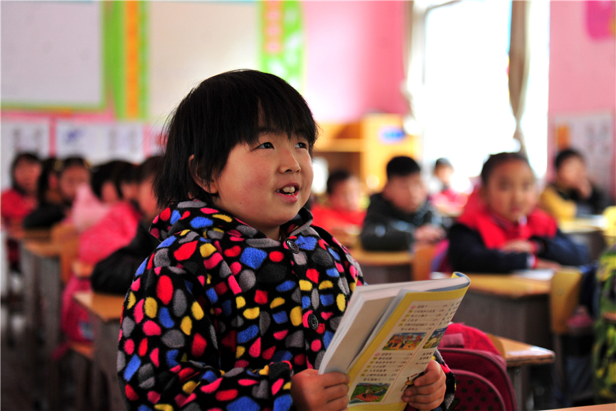 Seven-year-old village kid cares for her grandparents