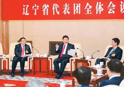 In photos: What Xi said to NPC in the past three years