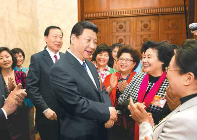 In photos: What Xi said to NPC in the past three years